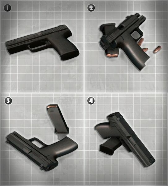 USP9 Pistols A Hand GUN Clutter Decoration 2 sims 4 cc usp9 pistols a hand gun clutter decoration 2