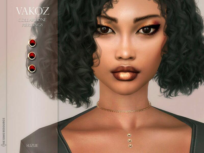 Vakoz Collarbone V2 Piercings By Suzue 1 Vakoz Collarbone V2 Piercings By Suzue Sims 4 CC
