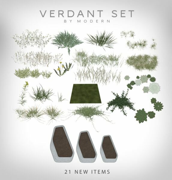 Verdant SET By Modern 1 Verdant SET By Modern Sims 4 CC