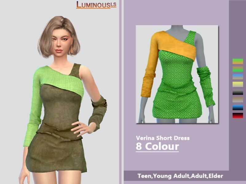 Verina Short Dress 1 Verina Short Dress Sims 4 CC