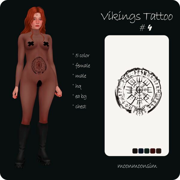 Vikings Tattoo 4 By Moonmoonsim 1 Vikings Tattoo 4 By Moonmoonsim Sims 4 CC