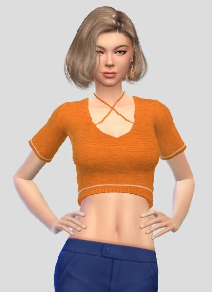 Viona TOP By Luminousls 3 sims 4 cc viona top by luminousls 3
