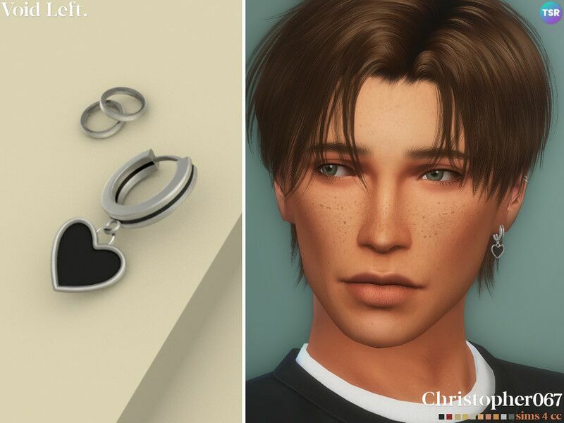 Void Earrings Male – Left By Christopher067 1 Void Earrings Male – Left By Christopher067 Sims 4 CC