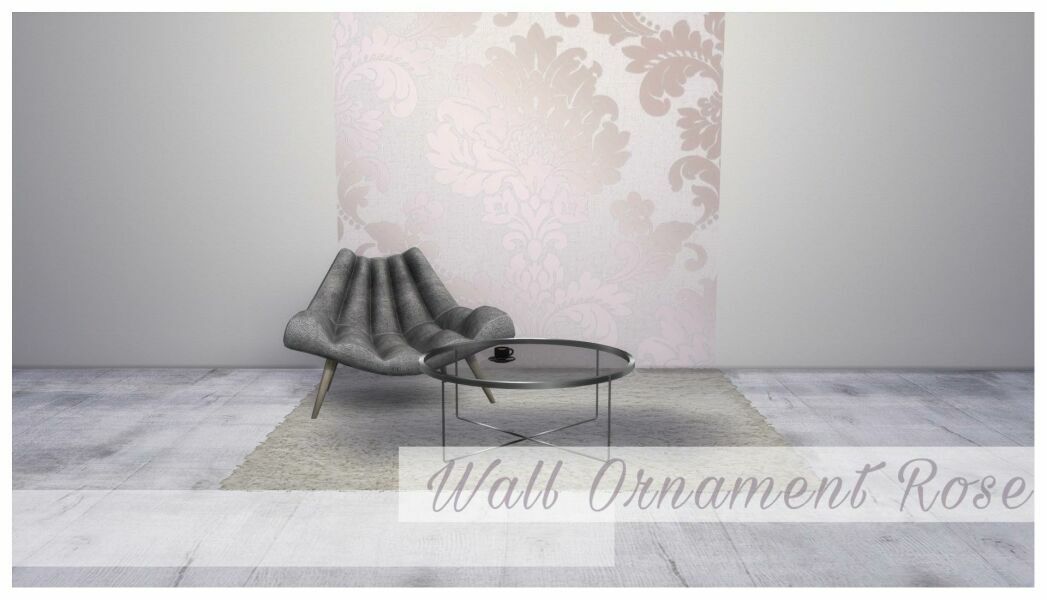Wall Ornament Rose | Wallpaper By Mrsbarbiex3 1 Wall Ornament Rose | Wallpaper By Mrsbarbiex3 Sims 4 CC