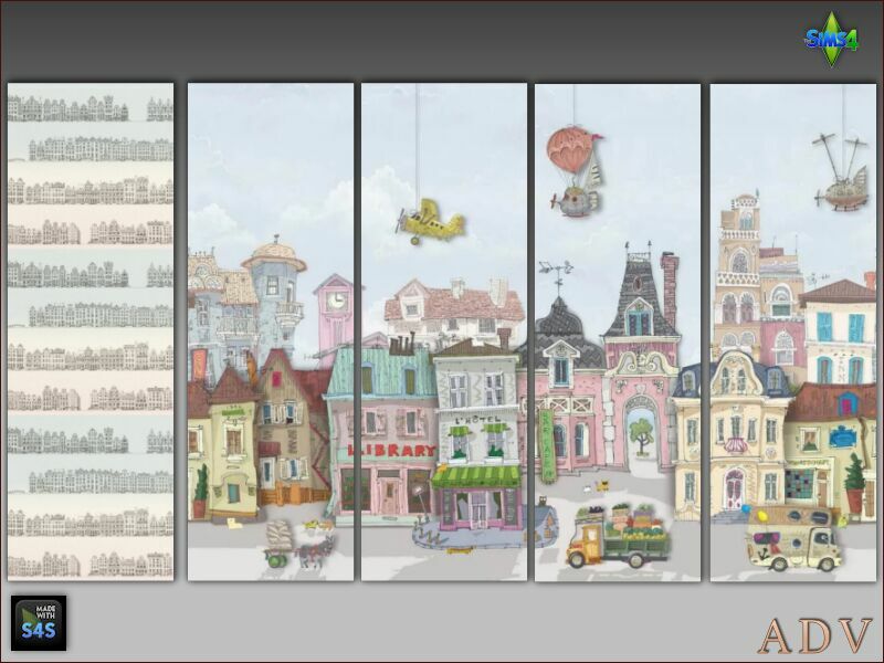 Wallpapers For BOY Room 6 sims 4 cc wallpapers for boy room 7
