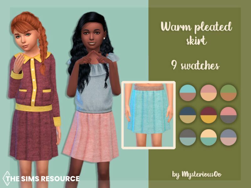 Warm Pleated Skirt By Mysteriousoo 1 Warm Pleated Skirt By Mysteriousoo Sims 4 CC