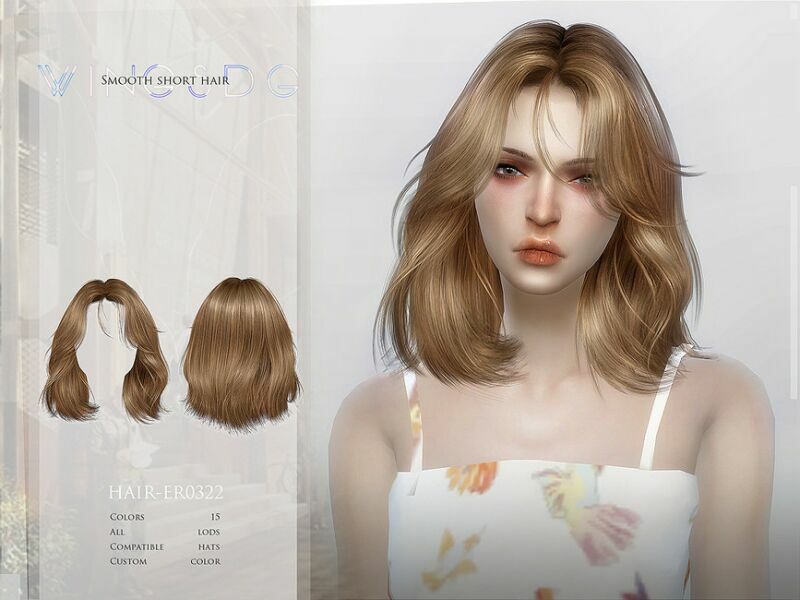 Wings-Er0322-Smooth Short Hair By Wingssims 1 Wings-Er0322-Smooth Short Hair By Wingssims Sims 4 CC