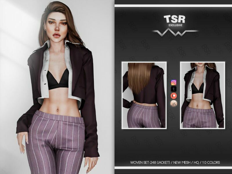 Woven SET-248 (Jacket) BD756 By Busra-Tr 1 Woven SET-248 (Jacket) BD756 By Busra-Tr Sims 4 CC