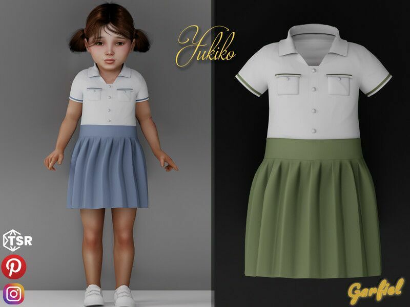 / Yukiko – A Formal Outfit For Toddlers 1 / Yukiko – A Formal Outfit For Toddlers Sims 4 CC