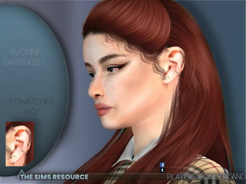 Yvonne Earrings L By Playerswonderland 1 Yvonne Earrings L By Playerswonderland Sims 4 CC