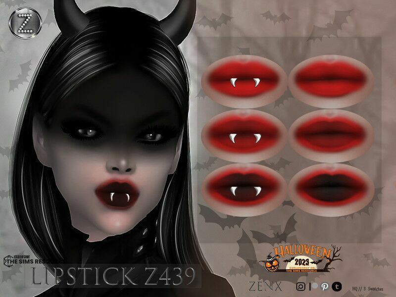 Zenx Lipstick Z439+HQ By Zenx 1 Zenx Lipstick Z439+HQ By Zenx Sims 4 CC