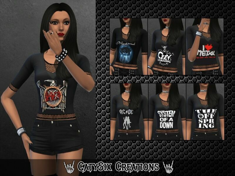3/4 Sleeve : Tops Of Bands By Catysix 1 3/4 Sleeve : Tops Of Bands By Catysix Sims 4 CC