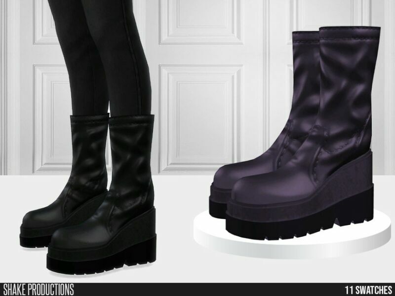 848 – Leather Boots By Shakeproductions 1 848 – Leather Boots By Shakeproductions Sims 4 CC