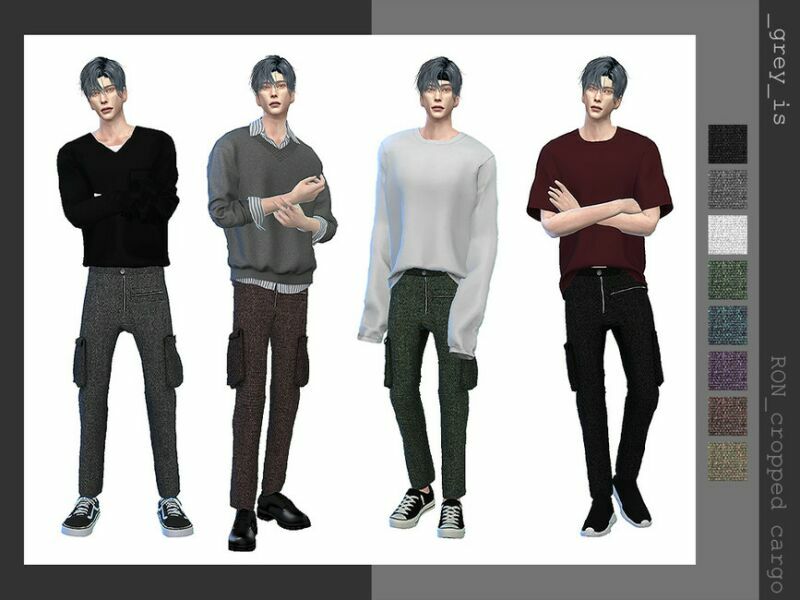 _RON_ 016 Cropped Cargo By Greyis 1 _RON_ 016 Cropped Cargo By Greyis Sims 4 CC
