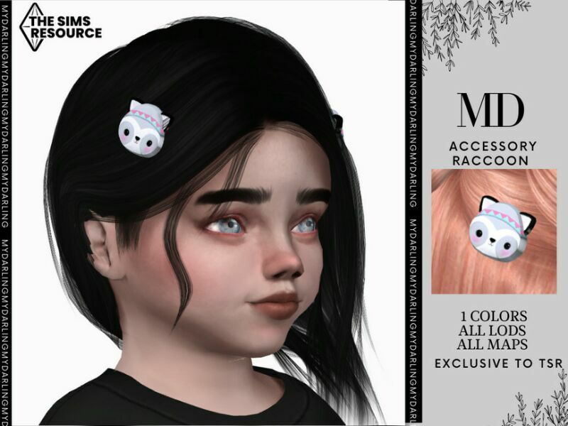 Accessory Raccoon Hair Toddler By Mydarling20 1 Accessory Raccoon Hair Toddler By Mydarling20 Sims 4 CC