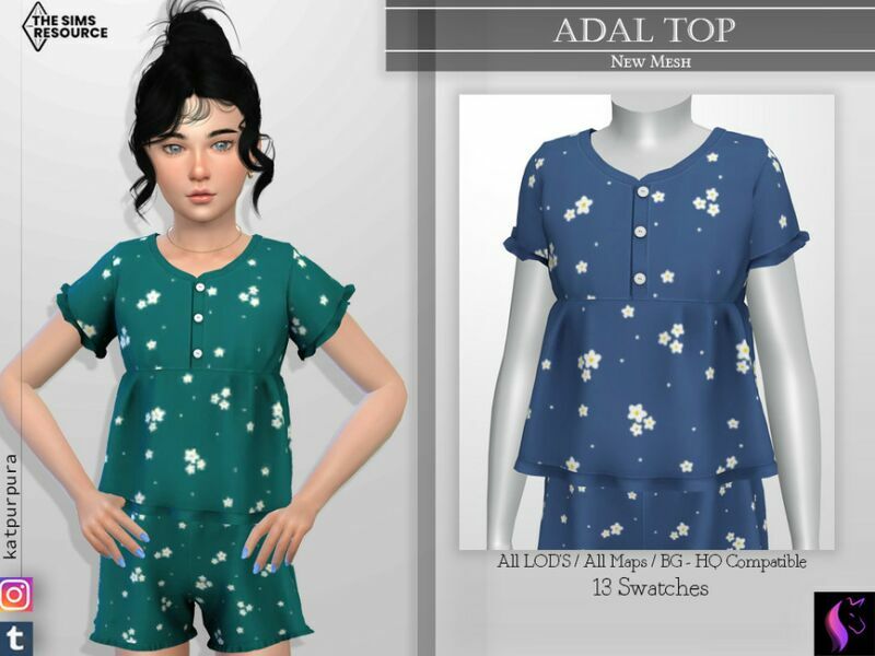 Adal TOP By Katpurpura 1 Adal TOP By Katpurpura Sims 4 CC