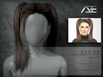 ADE – Sugar (Bangs R) Sims 4 CC