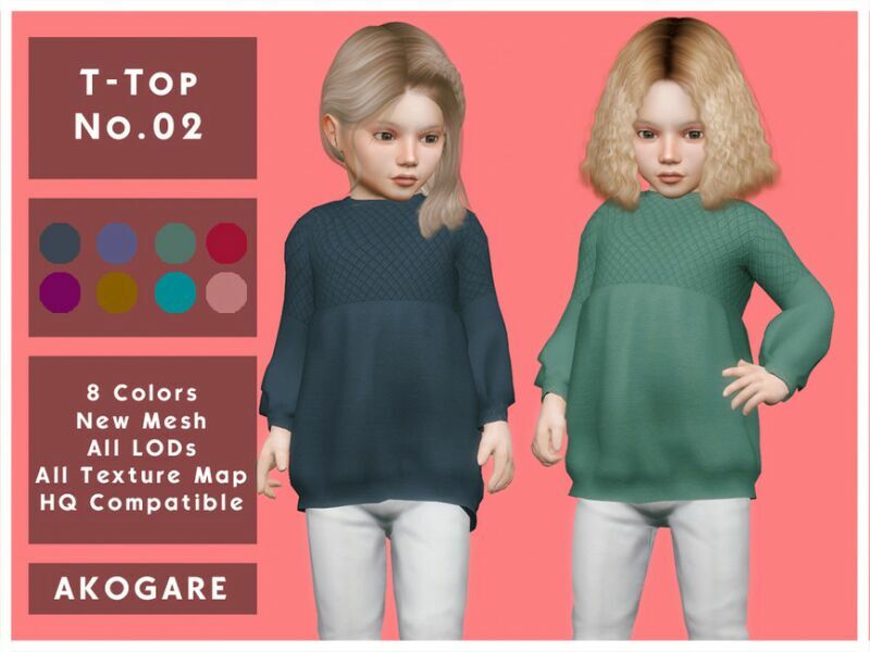 Akogare T-Top NO.02 By _Akogare_ 1 Akogare T-Top NO.02 By _Akogare_ Sims 4 CC