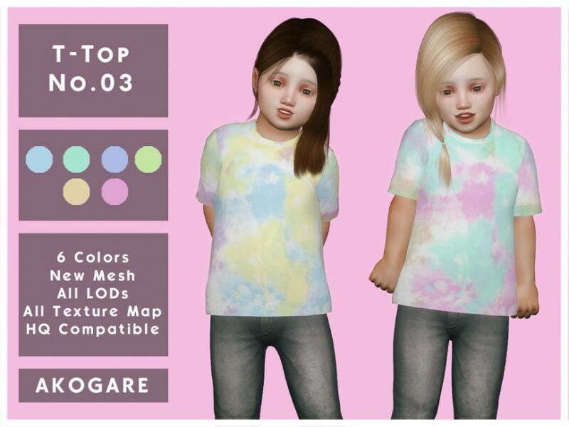 Akogare T-Top NO.03 By _Akogare_ 1 Akogare T-Top NO.03 By _Akogare_ Sims 4 CC