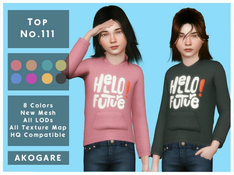 Akogare TOP NO.111 By _Akogare_ 1 Akogare TOP NO.111 By _Akogare_ Sims 4 CC