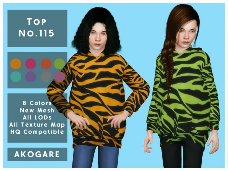 Akogare TOP NO.115 By _Akogare_ 1 Akogare TOP NO.115 By _Akogare_ Sims 4 CC