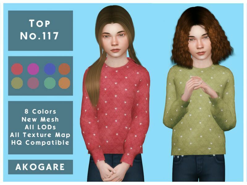 Akogare TOP NO.117 By _Akogare_ 1 Akogare TOP NO.117 By _Akogare_ Sims 4 CC