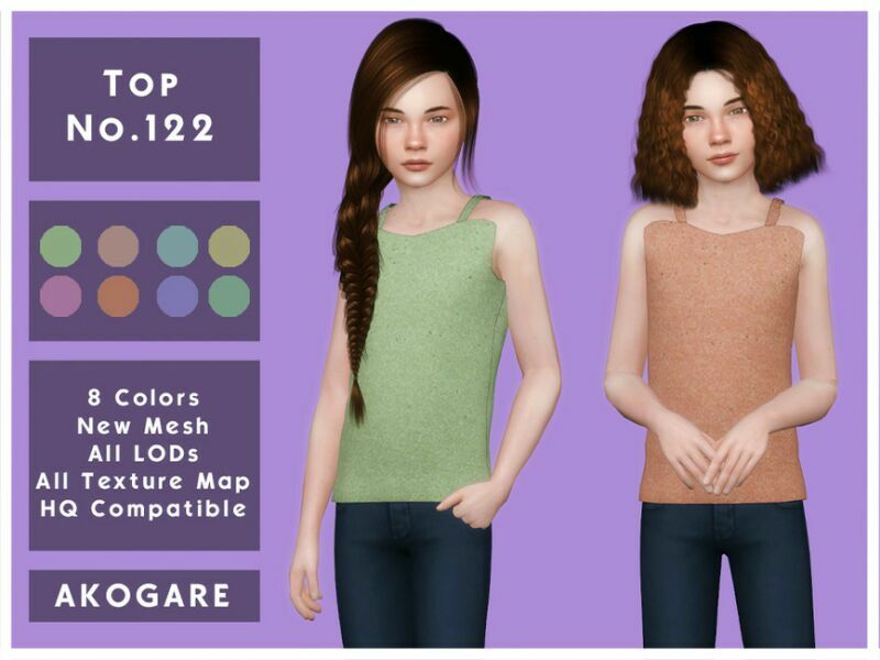 Akogare TOP NO.122 By _Akogare_ 1 Akogare TOP NO.122 By _Akogare_ Sims 4 CC
