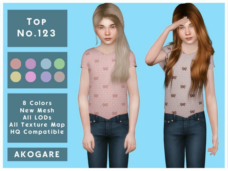 Akogare TOP NO.123 By _Akogare_ 1 Akogare TOP NO.123 By _Akogare_ Sims 4 CC