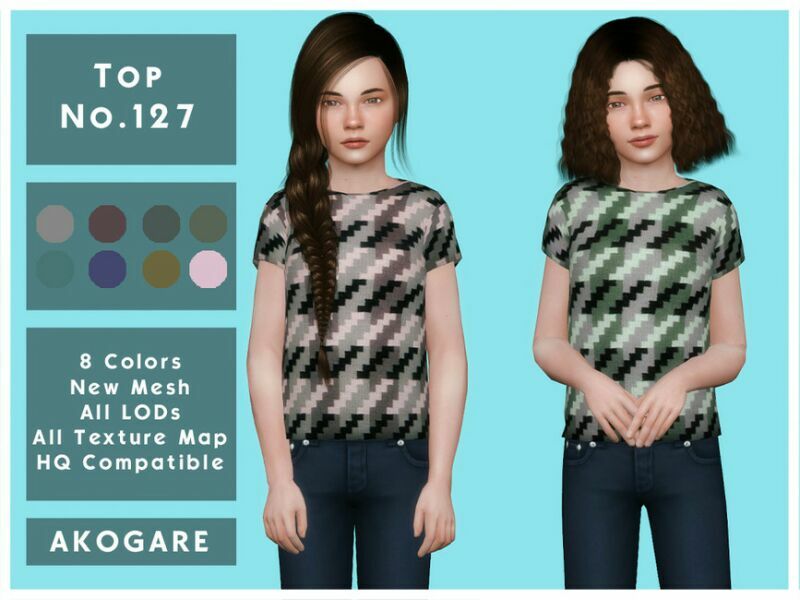 Akogare TOP NO.127 By _Akogare_ 1 Akogare TOP NO.127 By _Akogare_ Sims 4 CC