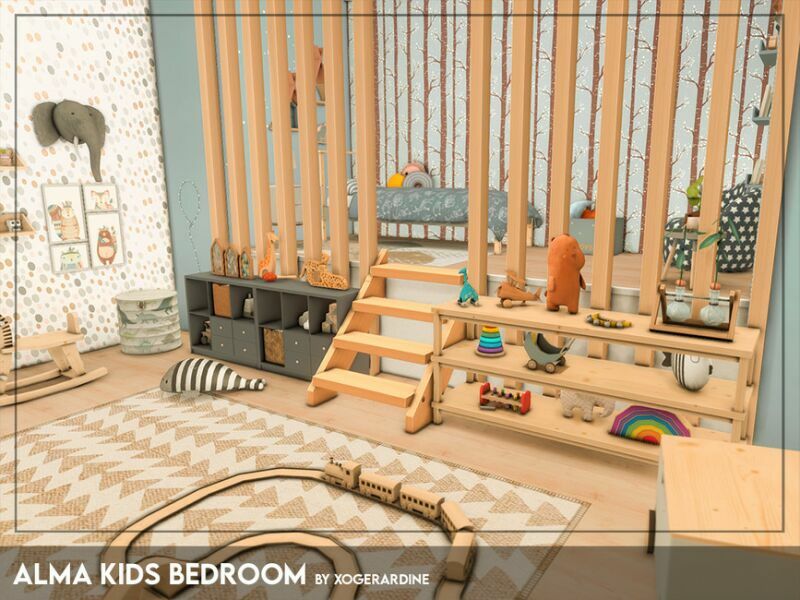 Alma Kids Bedroom (TSR Only CC) By Xogerardine 1 Alma Kids Bedroom (TSR Only CC) By Xogerardine Sims 4 CC
