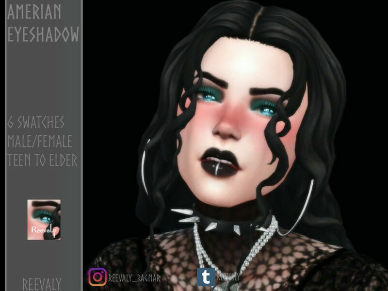 Amerian Eyeshadow By Reevaly 1 Amerian Eyeshadow By Reevaly Sims 4 CC