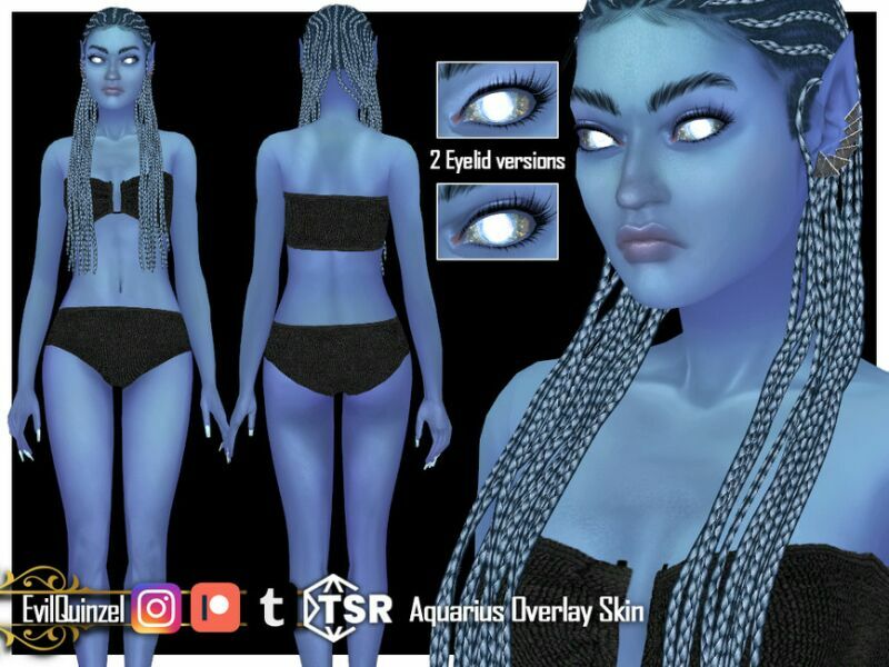 Aquarius Skin Overlay By Evilquinzel 1 Aquarius Skin Overlay By Evilquinzel Sims 4 CC