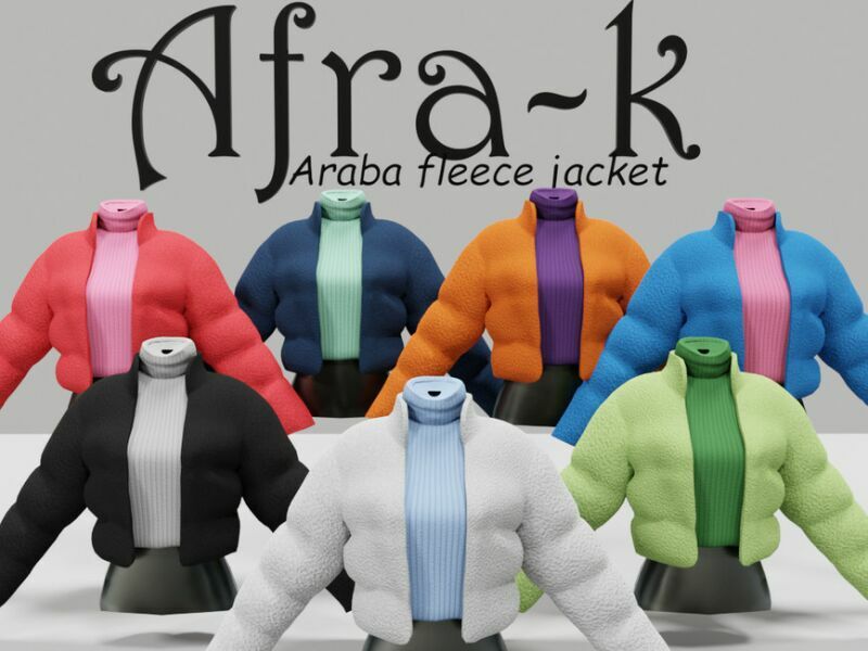 Araba Fleece Jacket By Akaysims 2 sims 4 cc araba fleece jacket by akaysims 2