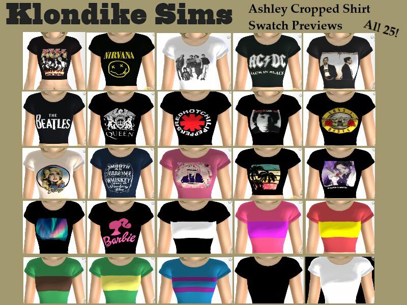 Ashley Cropped Shirts 2 sims 4 cc ashley cropped shirts 2