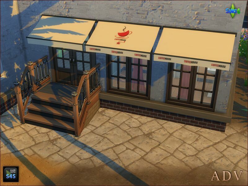 Awnings For Shops 10 sims 4 cc awnings for shops 3