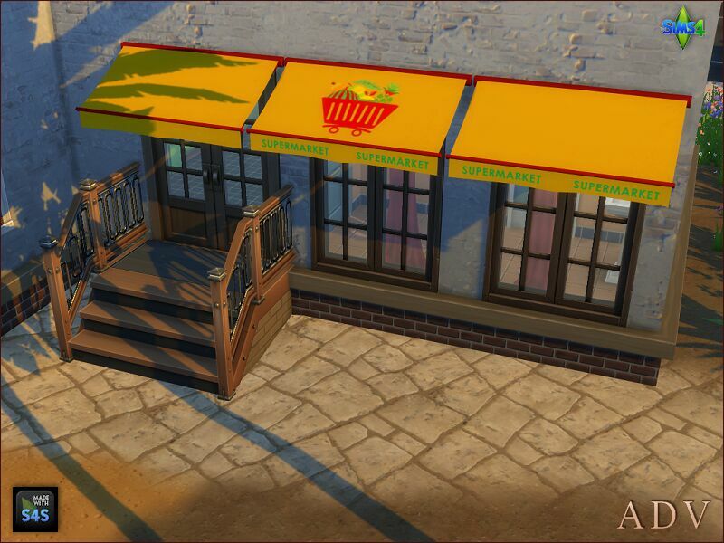 Awnings For Shops 6 sims 4 cc awnings for shops 7