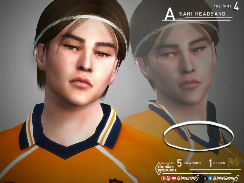 Azumane Asahi Headband By Mazero5 1 Azumane Asahi Headband By Mazero5 Sims 4 CC