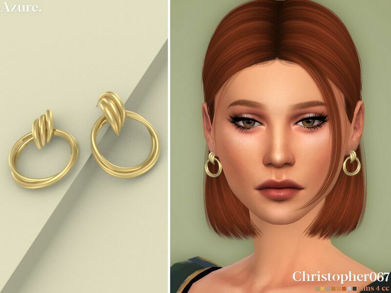 Azure Earrings By Christopher067 1 Azure Earrings By Christopher067 Sims 4 CC