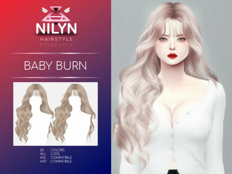 Baby Burn Hair – NEW Mesh By Nilyn 1 Baby Burn Hair – NEW Mesh By Nilyn Sims 4 CC
