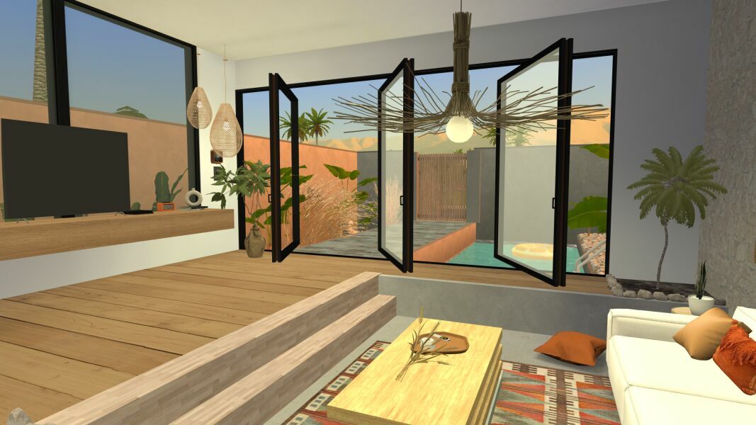 Bali Villa By Ninjyone 7 sims 4 cc bali villa by ninjyone 6