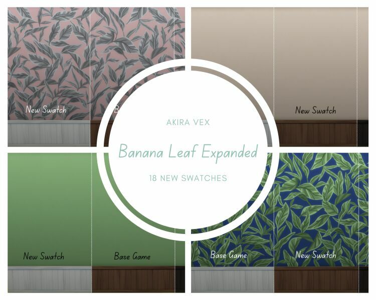 Banana Leaf Expanded 1 Banana Leaf Expanded Sims 4 CC