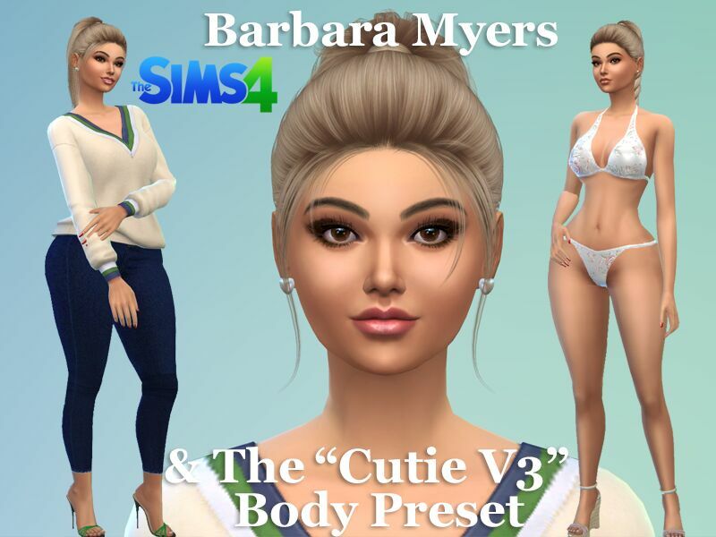 Barbara Myers & The “Cutie V3” Body Preset By VTK 1 Barbara Myers & The “Cutie V3” Body Preset By VTK Sims 4 CC