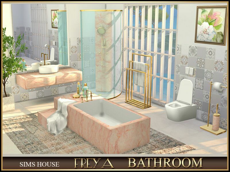 Bathroom Freya 1 Bathroom Freya Sims 4 CC
