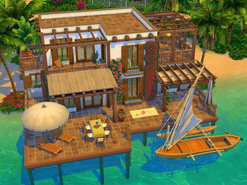 Beach House – NO CC By Flubs79 1 Beach House – NO CC By Flubs79 Sims 4 CC