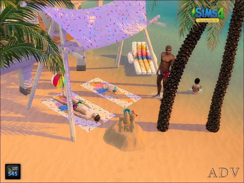 Beach Sets 2 sims 4 cc beach sets 10