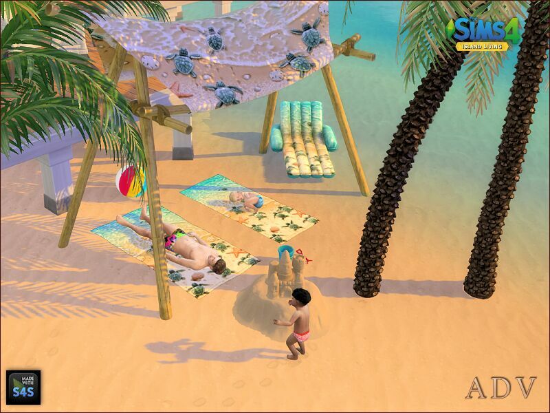 Beach Sets 7 sims 4 cc beach sets 6