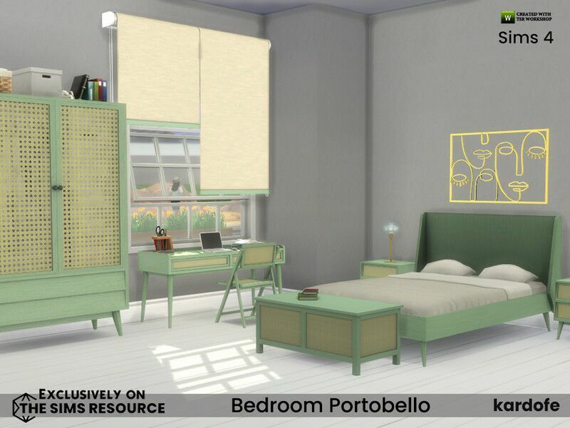 Bedroom Portobello By Kardofe 1 Bedroom Portobello By Kardofe Sims 4 CC