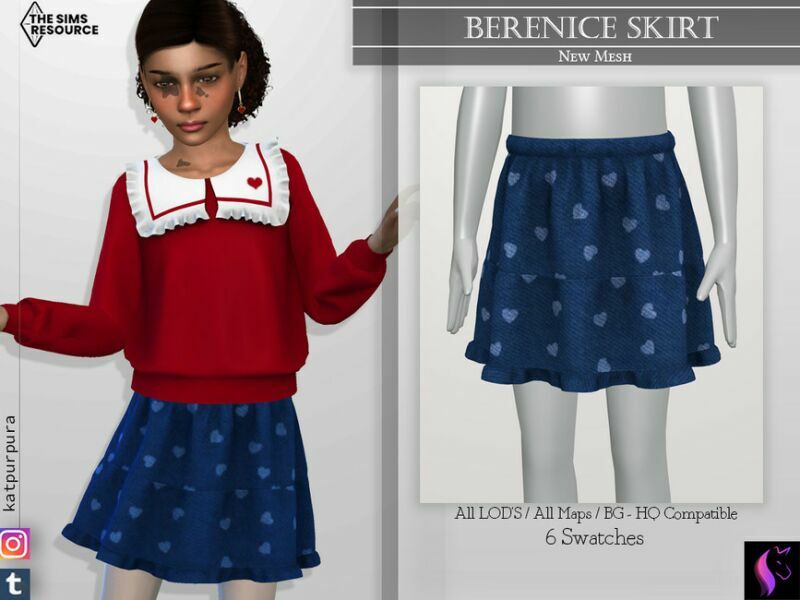 Berenice Skirt By Katpurpura 1 Berenice Skirt By Katpurpura Sims 4 CC
