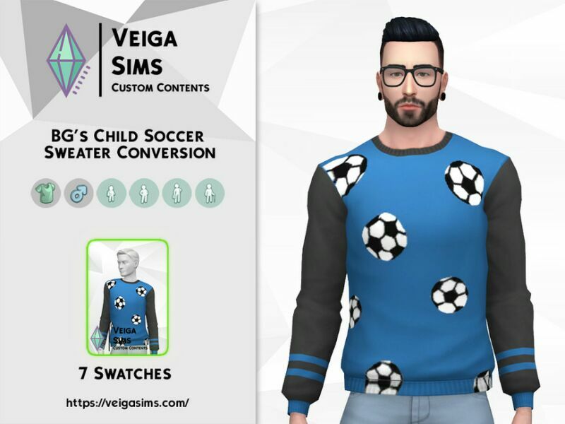 BG’S Child Soccer Sweaters Conversion 1 BG’S Child Soccer Sweaters Conversion Sims 4 CC