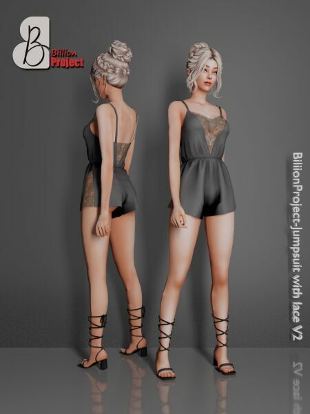 Biliionproject-Jumpsuit With Lace V2 1 Biliionproject-Jumpsuit With Lace V2 Sims 4 CC